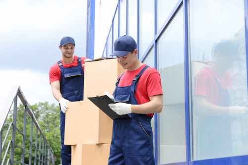 Removal van and packed boxes for house removals in Bexleyheath