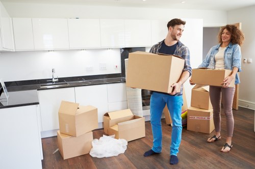 Large furniture items stored safely during renovation in Bexleyheath