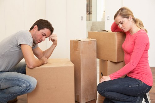 Organised storage boxes and furniture in a Bexleyheath storage unit